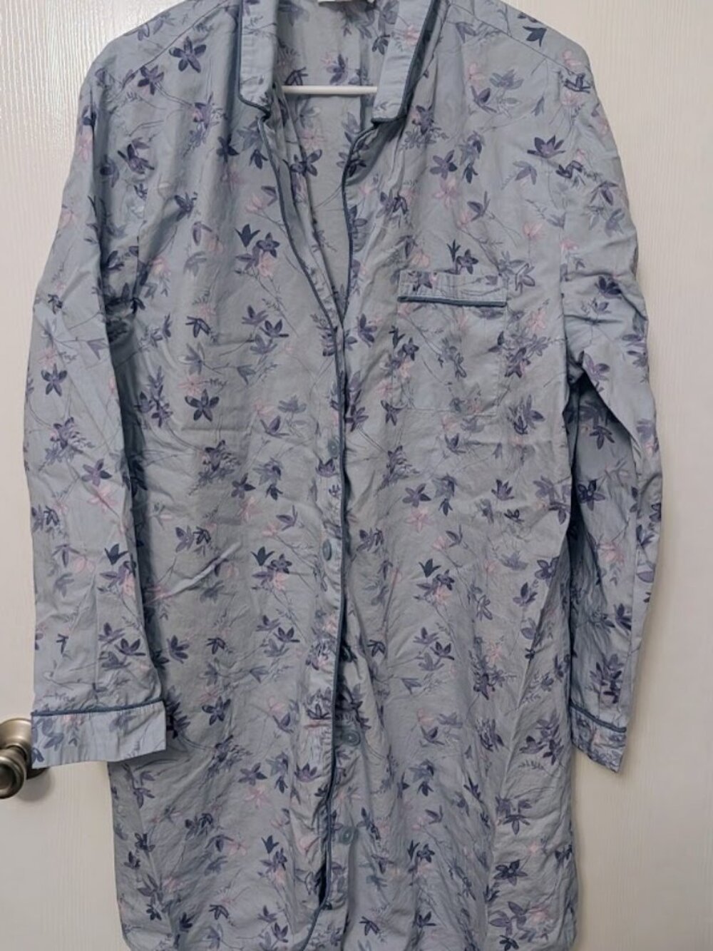 Haven Well Within lilac floral cotton night shirt night dress Size XL